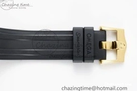 0421 TimelessDesign Speedmaster Moonwatch in Moonshine Gold YG RMF Best Edition YG Dial on Black Rubber Strap Manual Chrono 7834